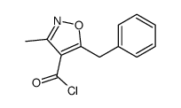 5-benzyl-3-methyl-1,2-oxazole-4-carbonyl chloride结构式