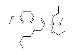 triethoxy-[1-(4-methoxyphenyl)oct-1-en-2-yl]silane结构式
