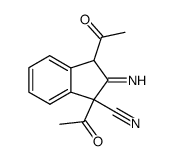 1-Cyan-1,3-diacetyl-2-imino-indan Structure