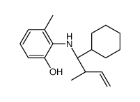 2-[[(1S,2R)-1-cyclohexyl-2-methylbut-3-enyl]amino]-3-methylphenol结构式