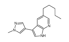 3-(1-methylpyrazol-4-yl)-5-pentyl-1H-pyrrolo[2,3-b]pyridine Structure