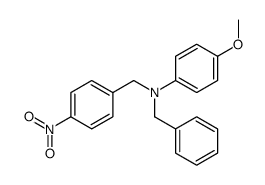 N-benzyl-4-methoxy-N-[(4-nitrophenyl)methyl]aniline结构式