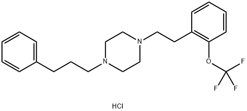 Piperazine, 1-(3-phenylpropyl)-4-[2-[2-(trifluoromethoxy)phenyl]ethyl]-, dihydrochloride结构式