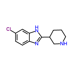 5-Chloro-2-(3-piperidinyl)-1H-benzimidazole结构式