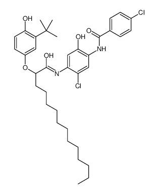 N-[4-[[2-[3-(tert-butyl)-4-hydroxyphenoxy]-1-oxotetradecyl]amino]-5-chloro-2-hydroxyphenyl]-4-chlorobenzamide picture