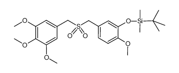 tert-butyl(2-methoxy-5-(((3,4,5-trimethoxybenzyl)sulfonyl)methyl)phenoxy)dimethylsilane Structure