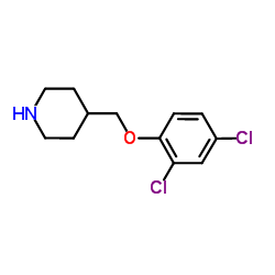 4-[(2,4-Dichlorophenoxy)methyl]piperidine结构式