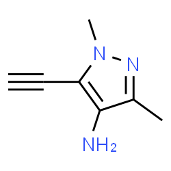 1H-Pyrazol-4-amine, 5-ethynyl-1,3-dimethyl- (9CI)结构式