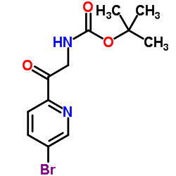 2-Methyl-2-propanyl [2-(5-bromo-2-pyridinyl)-2-oxoethyl]carbamate Structure