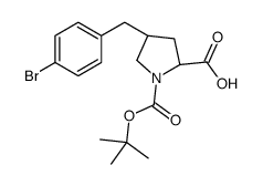 (2S,4R)-4-(4-BROMOBENZYL)-1-(TERT-BUTOXYCARBONYL)PYRROLIDINE-2-CARBOXYLIC ACID Structure