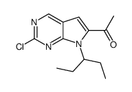 1-(2-chloro-7-pentan-3-ylpyrrolo[2,3-d]pyrimidin-6-yl)ethanone Structure