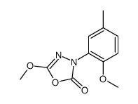5-methoxy-3-(2-methoxy-5-methylphenyl)-1,3,4-oxadiazol-2-one结构式
