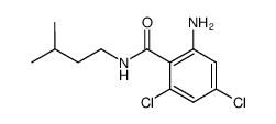 2-amino-4,6-dichloro-N-(3-methyl-butyl)-benzamide结构式
