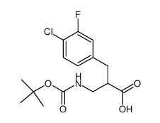 2-[(tert-butoxycarbonylamino)methyl]-3-(4-chloro-3-fluorophenyl)propanoic acid Structure