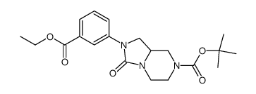 Tert-butyl 2-[3-(ethoxycarbonyl)phenyl]-3-oxohexahydroimidazo[1,5-a]pyrazine-7(1H)-carboxylate Structure