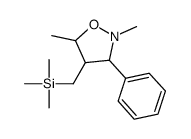 (2,5-dimethyl-3-phenyl-1,2-oxazolidin-4-yl)methyl-trimethylsilane结构式