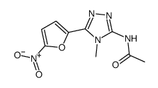 N-[4-Methyl-5-(5-nitro-2-furyl)-4H-1,2,4-triazol-3-yl]acetamide结构式