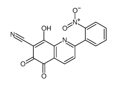 8-hydroxy-2-(2-nitrophenyl)-5,6-dioxoquinoline-7-carbonitrile Structure