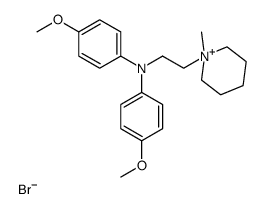 1-(2-(Bis(p-methoxyphenyl)amino)ethyl)-1-methyl-piperidinium bromide structure
