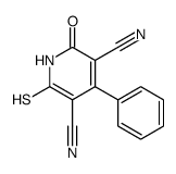 2-oxo-4-phenyl-6-sulfanyl-1H-pyridine-3,5-dicarbonitrile Structure