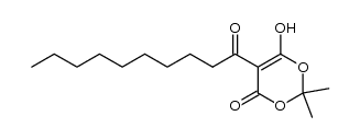 5-decanoyl-6-hydroxy-2,2-dimethyl-4H-1,3-dioxin-4-one Structure