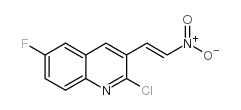 E-2-CHLORO-6-FLUORO-3-(2-NITRO)VINYLQUINOLINE结构式