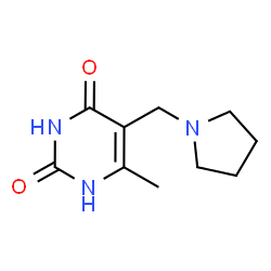 6-Methyl-5-(1-pyrrolidinylmethyl)-2,4(1H,3H)-pyrimidinedione结构式