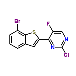 4-(7-Bromo-1-benzothiophen-2-yl)-2-chloro-5-fluoropyrimidine结构式