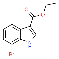 1H-INDOLE-3-CARBOXYLIC ACID,7-BROMO-,ETHYL ESTER structure