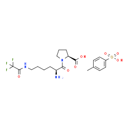 N''6-TRIFLUOROACETYL-L-LYSYL-L-PROLINE P-TOLUEENSULFONAAT Structure