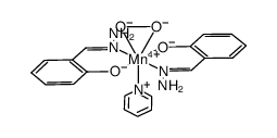 bis(salicylhydrazonato)peroxomanganese(IV) monopyridine Structure