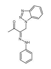 4-(1H-benzo[1,2,3]triazol-1-yl)-3-(2-phenylhydrazono)butan-2-one Structure