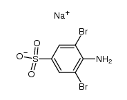 4-amino-3,5-dibromo-benzenesulfonic acid , sodium-salt Structure