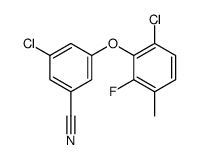 3-chloro-5-(6-chloro-2-fluoro-3-methylphenoxy)benzonitrile结构式