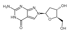 6-AMINO-2-(2-DEOXY-BETA-D-RIBOFURANOSYL)-2,5-DIHYDRO-4H-PYRAZOLO-[3,4-D]PYRIMIDIN-4-ONE结构式