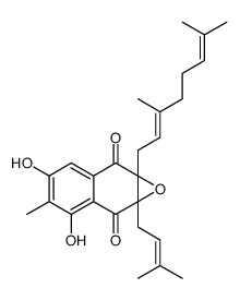 (1aS,7aR)-1a-[(2E)-3,7-dimethylocta-2,6-dienyl]-4,6-dihydroxy-5-methyl-7a-(3-methylbut-2-enyl)naphtho[2,3-b]oxirene-2,7-dione Structure