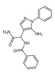 5-amino-α-benzamido-1-phenyl-1H-pyrazole-4-acetamide Structure