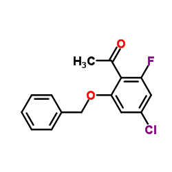 1-[2-(Benzyloxy)-4-chloro-6-fluorophenyl]ethanone结构式