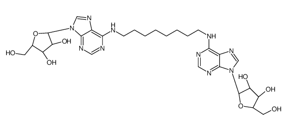 (2R,3R,4S,5R)-2-[6-[8-[[9-[(2R,3R,4S,5R)-3,4-dihydroxy-5-(hydroxymethyl)oxolan-2-yl]purin-6-yl]amino]octylamino]purin-9-yl]-5-(hydroxymethyl)oxolane-3,4-diol Structure