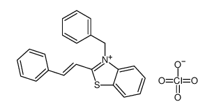 3-benzyl-2-(2-phenylethenyl)-1,3-benzothiazol-3-ium,perchlorate Structure