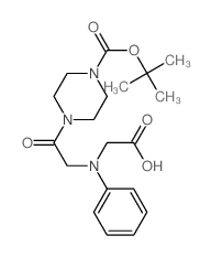 [{2-[4-(tert-Butoxycarbonyl)piperazin-1-yl]-2-oxoethyl}(phenyl)amino]acetic acid结构式