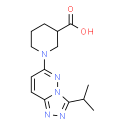 1-(3-Isopropyl-[1,2,4]triazolo[4,3-b]pyridazin-6-yl)-piperidine-3-carboxylic acid结构式