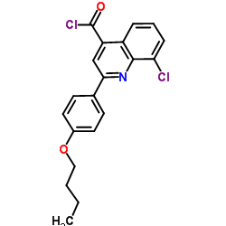 2-(4-Butoxyphenyl)-8-chloro-4-quinolinecarbonyl chloride Structure