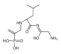 3-[[(2S)-1-[(2-aminoacetyl)amino]-4-methyl-1-oxopentan-2-yl]amino]prop-1-en-2-ylphosphonic acid结构式