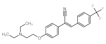 Benzeneacetonitrile,4-[2-(diethylamino)ethoxy]-a-[[4-(trifluoromethyl)phenyl]methylene]-结构式