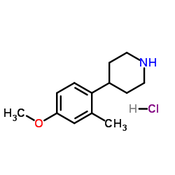 4-(4-Methoxy-2-methylphenyl)piperidine hydrochloride (1:1) Structure