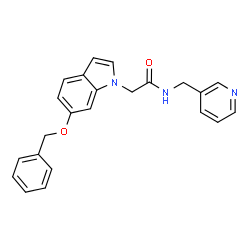 2-[6-(benzyloxy)-1H-indol-1-yl]-N-(pyridin-3-ylmethyl)acetamide结构式