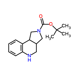 tert-Butyl 1,3,3a,4,5,9b-hexahydro-2H-pyrrolo[3,4-c]quinoline-2-carboxylate结构式