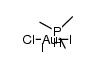 (trimethyl-l5-phosphanyl)gold(IV) chloride diiodide Structure