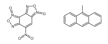 4-nitrobenzo[1,2-c:3,4-c']bis([1,2,5]oxadiazole) 1,6-dioxide compound with 9-methylanthracene (1:1) Structure